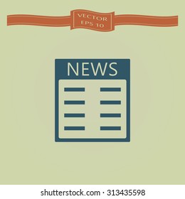 Blue news vector icons