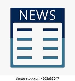 Blue news vector icons