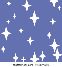 Blue Night Komposition Retro Sky Illustration. Drucken Sie Magische Schneesterne Mysterienindizierung Komposition. Weißer Weihnachtsdunkler Winterhintergrund. Feiertag Neujahr vierzeitiges chaotisches Farbmuster.