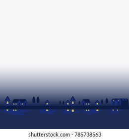 Blue night town