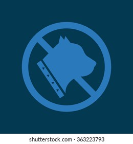 Blue No dog sign, vector illustration 