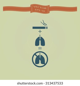 Blue No smoking sign 