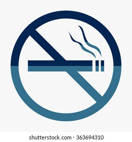 Blue No smoking sign 