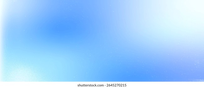Blue noise gradient background. Navy grainy texture gradation cover. Christmas soft cold transition. Fresh banner template. Horizontal blur cover. Water surface pattern. Vector illustration.