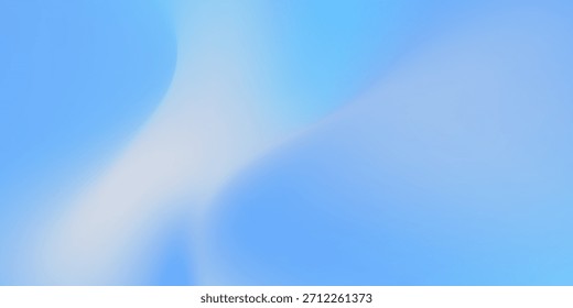 Blue noise gradient background. Navy grainy texture gradation cover. Modern Christmas soft cold transition. Fresh banner template. Horizontal blur cover. Water surface pattern.Vector Eps 10