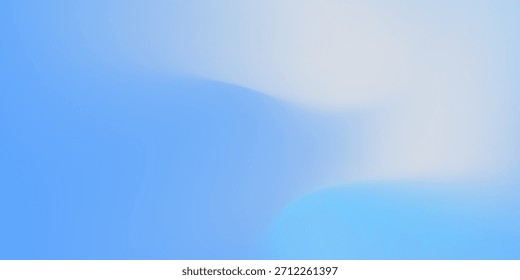Blue noise gradient background. Navy grainy texture gradation cover. Modern Christmas soft cold transition. Fresh banner template. Horizontal blur cover. Water surface pattern.Vector Eps 10