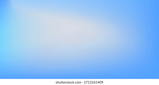 Blue noise gradient background. Navy grainy texture gradation cover. Modern Christmas soft cold transition. Fresh banner template. Horizontal blur cover. Water surface pattern.Vector Eps 10