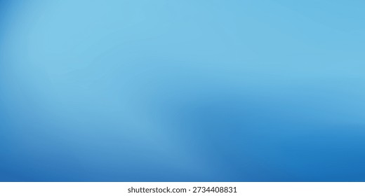 Fondo de gradiente de ruido azul. Cubierta de gradación de textura granulada azul marino. Navidades de transición fría suave. Plantilla de Anuncio fresco. Horizontal cubierta borrosa. Patrón de superficie de agua. Ilustración vectorial.