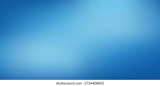 Blue noise gradient background. Navy grainy texture gradation cover. Christmas soft cold transition. Fresh banner template. Horizontal blur cover. Water surface pattern. Vector illustration.