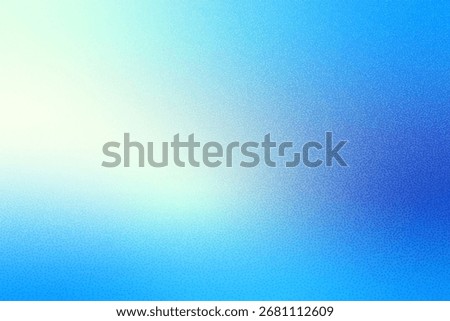Blue noise gradient background. Navy grainy texture gradation cover. Christmas soft cold transition. Fresh banner template. Horizontal smooth blur retro cover. Vector illustration.
