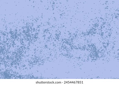 Blue noisy grainy background. Monochrome vector dirty crumb for overlay. Grunge texture for vintage design