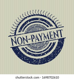 Blue Non-payment rubber grunge texture stamp