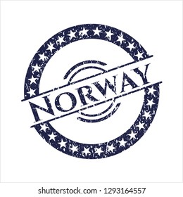 Blue Norway rubber seal with grunge texture