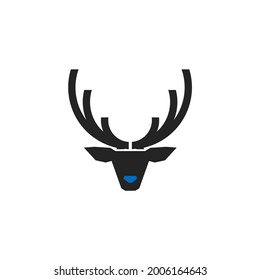 a blue nose deer illustration vector