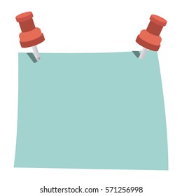 blue note with red tack element office