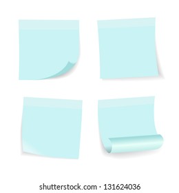 blue note set on white background, vector.
