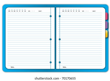 Blue notebook