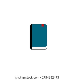 Blue Notebook flat icon  vector