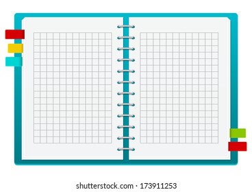 Blue notebook with place for Your text