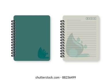 Blue Notebook Vector ,abstract water design
