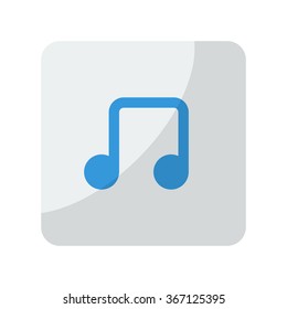 Blue Notes icon on grey rounded square button on white