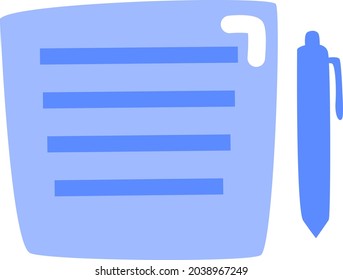 Blaue Noten, Illustration, Vektorgrafik, auf weißem Hintergrund.