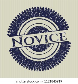 Blue Novice rubber stamp