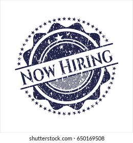 Blue Now Hiring rubber seal
