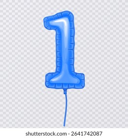 Blue Number 1 Balloon for Birthday Celebration - Powered by Shutterstock - Get 15% off with code: PIKWIZARD15