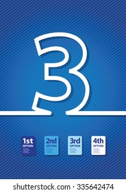 a blue number background