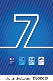 a blue number background