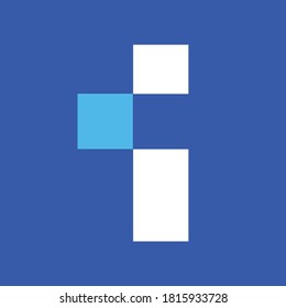 blue number one diagonal logo templat
