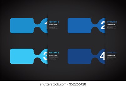 blue numbered option background
