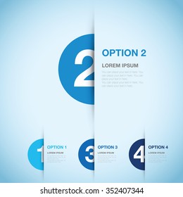blue numbered option background