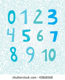 blue numbers