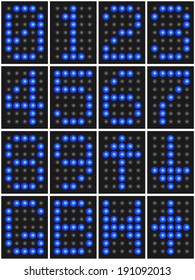 Blue numerical LED display for elevator