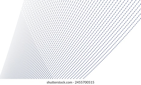 Blue oblique curved lines background vector image for backdrop or presentation