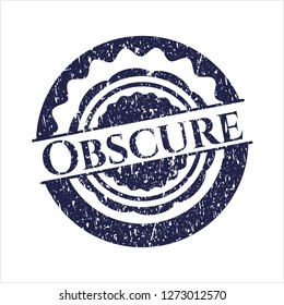 Blue Obscure rubber grunge stamp