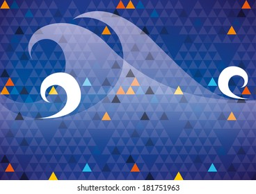 Blue ocean abstract background