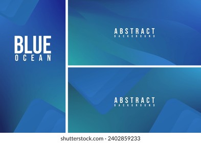 Blue Ocean Abstract Background for Banner and Poster Design