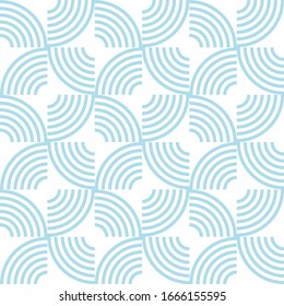 Blue ocean Background, Geometric seamless pattern tiles. Use for your design.