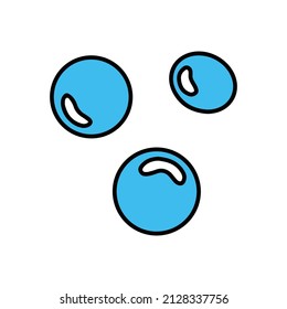 blue Ocean element doodles isolated on hite background. underwater