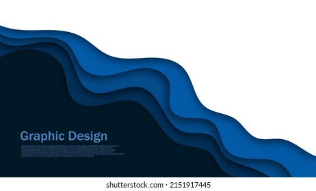 Flachbildhintergrund des blauen Ozeans, moderner mehrblauer Hintergrund 