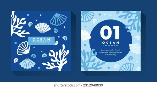 Blue Ocean Life Background Template