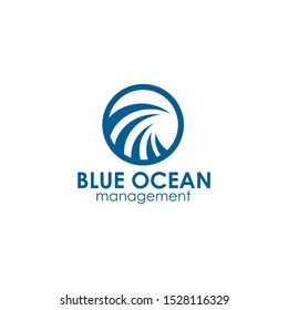 Blue Ocean Logo Design Vector Template Stock Vector (royalty Free 