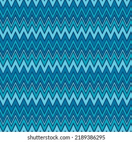 Vector textil de Missoni azul océano, patrón de repetición sin fisuras.