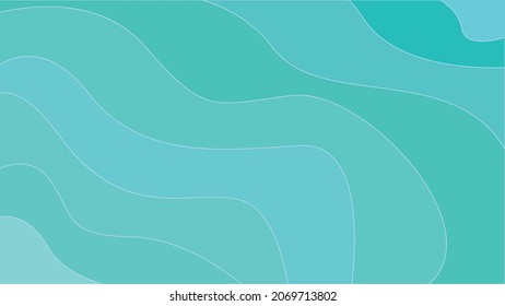blue ocean template background with squeaky lines border