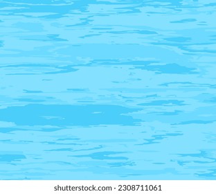 Blue Ocean Water Background. Abstract natural background with different shades of blue. The texture of the water. Reflection Surface of the Water. Vector illustration