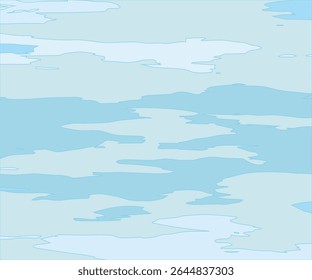 Blue Ocean Water Background, Sea Wavy Nautical and Marine Texture, Reflection Surface of the Water, Yachting Army Military Hunting Camouflage Uniform Pattern