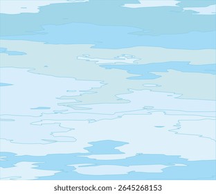 Blue Ocean Water Background, Sea Wavy Nautical and Marine Texture, Reflection Surface of the Water, Yachting Army Military Hunting Camouflage Uniform Pattern